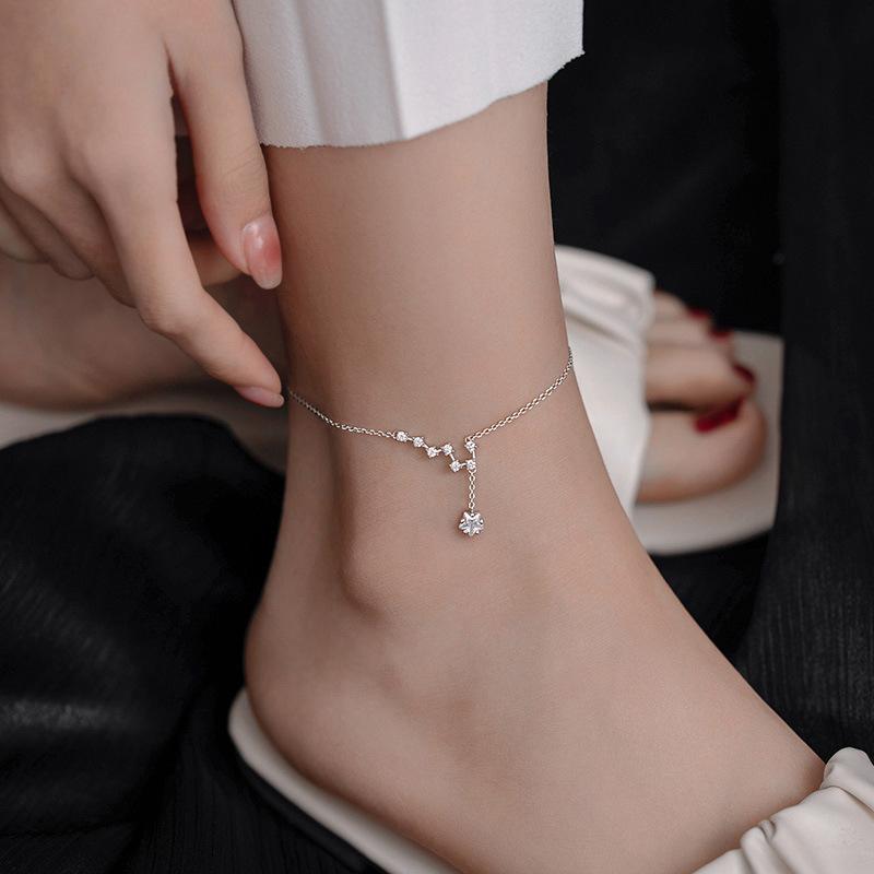 Big Dipper Anklet for Women Summer Elegant Light Luxury Niche Versatile Fairy Foot Jewelry