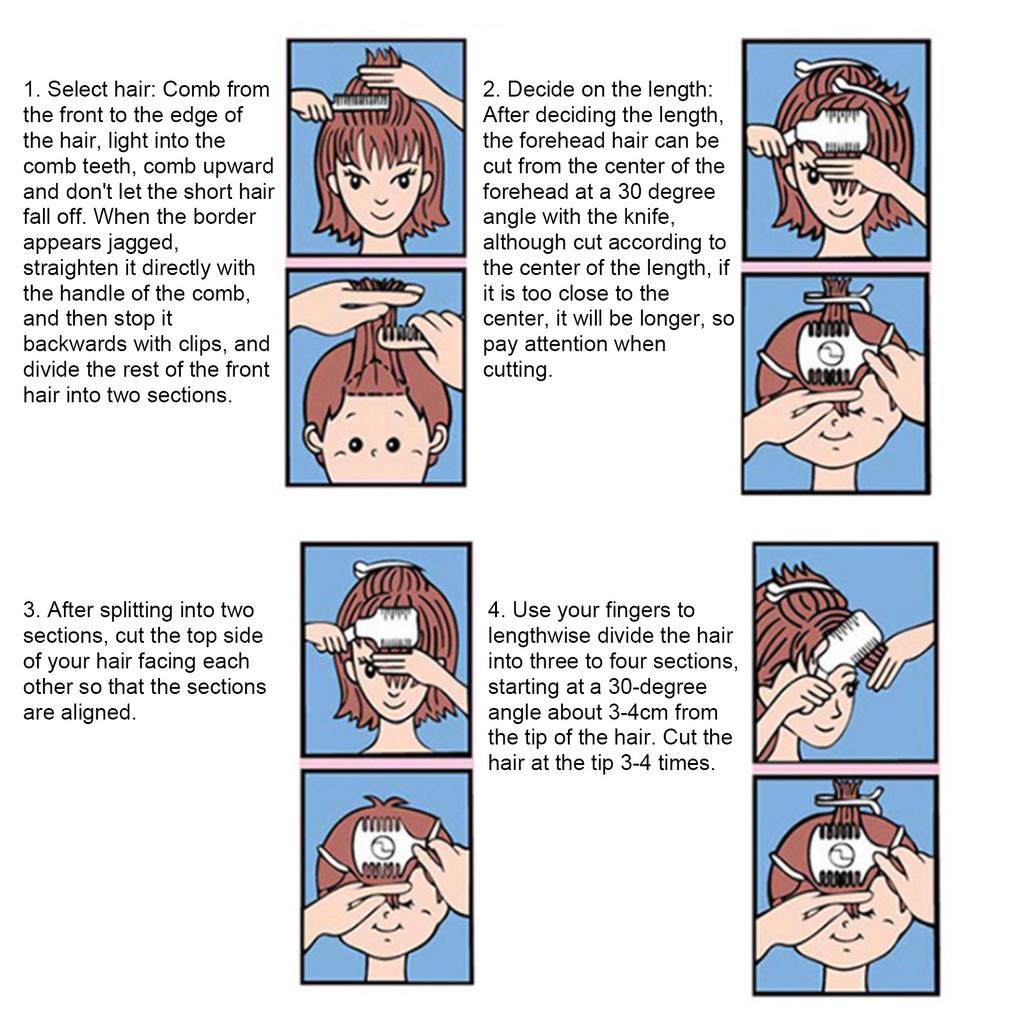 Hair Razor Comb Removable Double Edge Razor Blades Professional DIY Hair Thinning Comb