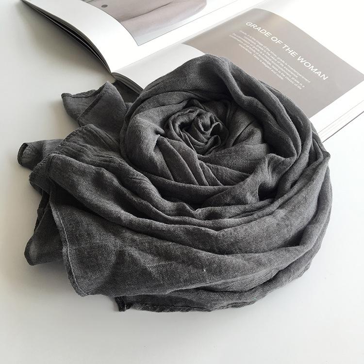 Spring And Autumn Turmeric Versatile Literary And Art Solid Color Scarf Dual-Purpose Long Shawl Travel Shade Sunscreen Silk Scarf Female Summer