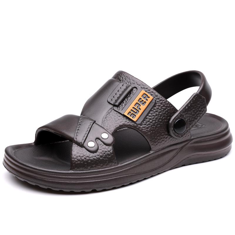 Men's 2025 Thick-Soled Non-Slip Leather Beach Sandals | Soft-Soled, Outdoor Casual Dual-Use Slippers