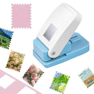 GOKEI Craft Rectangle x Gaufrage Scrap Mini Rectangle Fantaisie x mm Perforatrice, Tampon, Affranchissement, (Grand) 38,1 31,7 mm, Papercraft, Fait main, Enveloppe, Timbre,