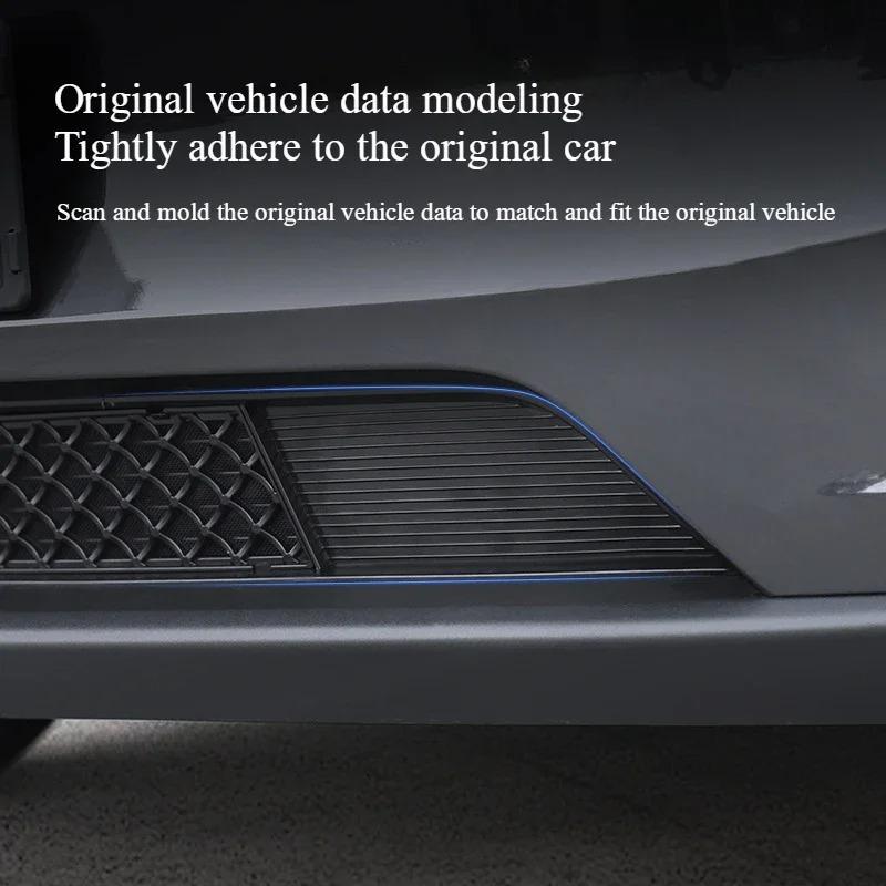 Front Grill Mesh Insert for Tesla Model Y Juniper Model YL 2025 2026 Bumper Air Inlet Vent Grille Cover Trim Anti-insect Net