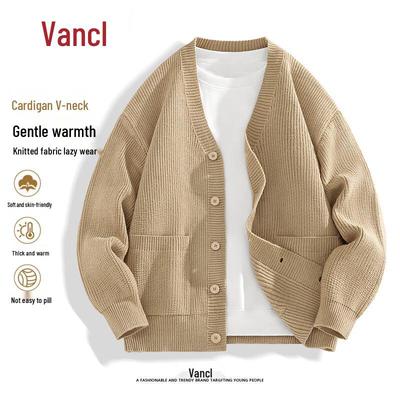 VANCL Men's V-Neck Cardigan Sweater