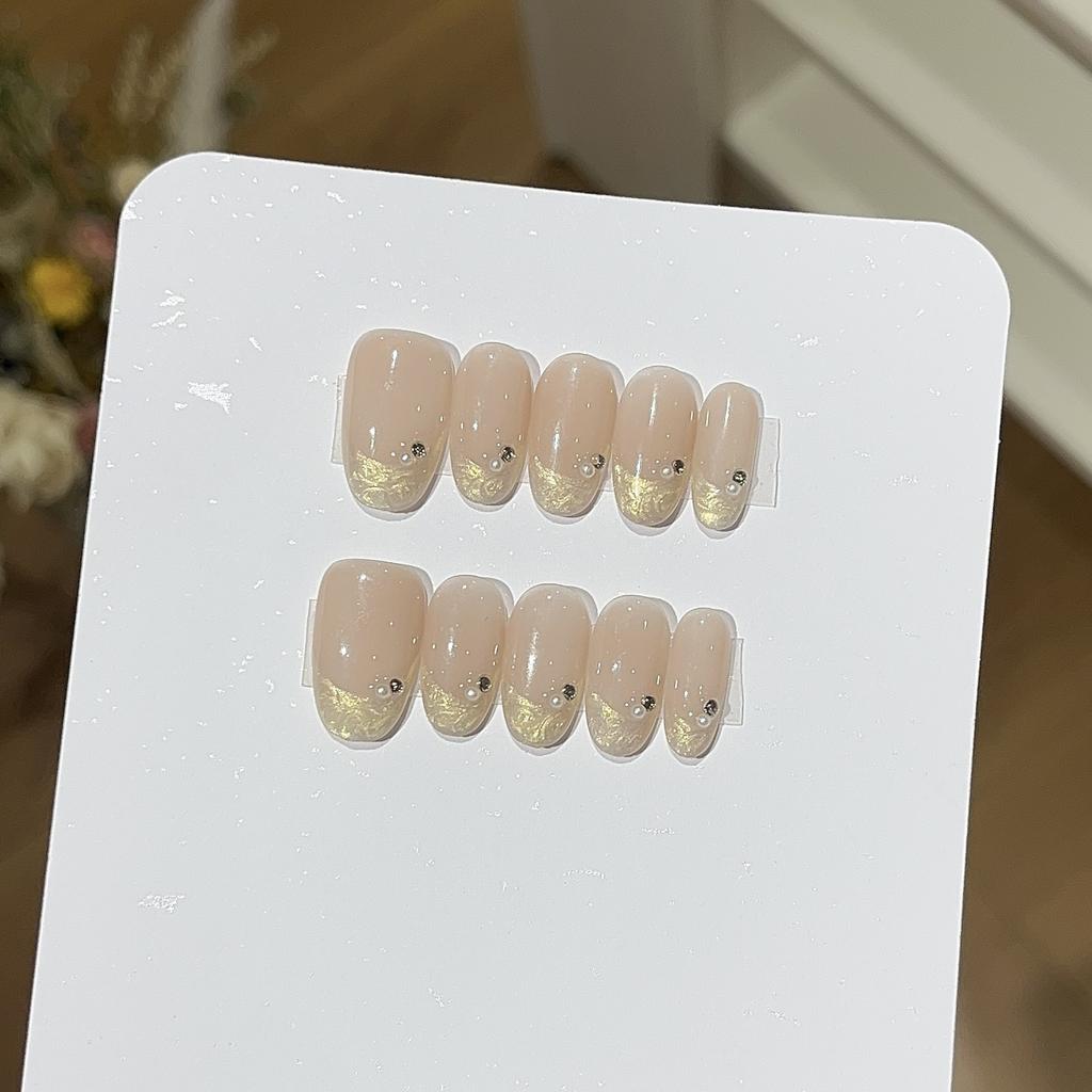 Moonlight Daily Nude Short Pearl Gold Gilded Thread French Pearl Hand Wearing Armor