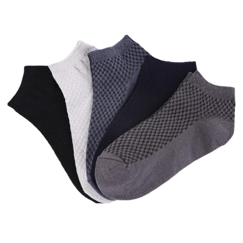 Bamboo Fiber Men's Breathable Short Socks for Spring and Summer - Business Casual