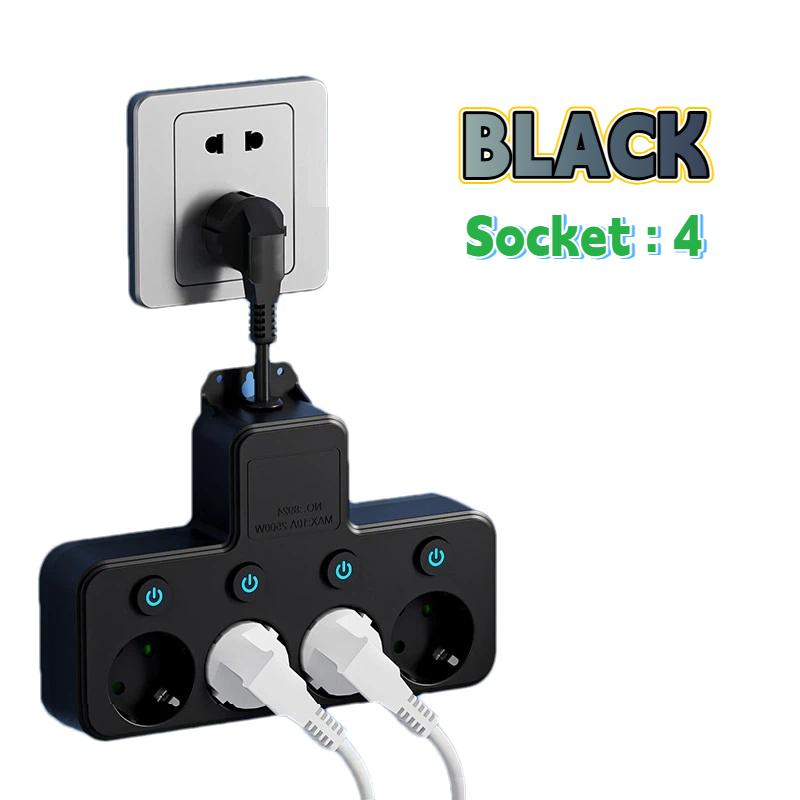Multipresa UE con Interruttore Generale, 4 Prese AC, Opzionale USB e Type-C – Cavo Corto Flessibile