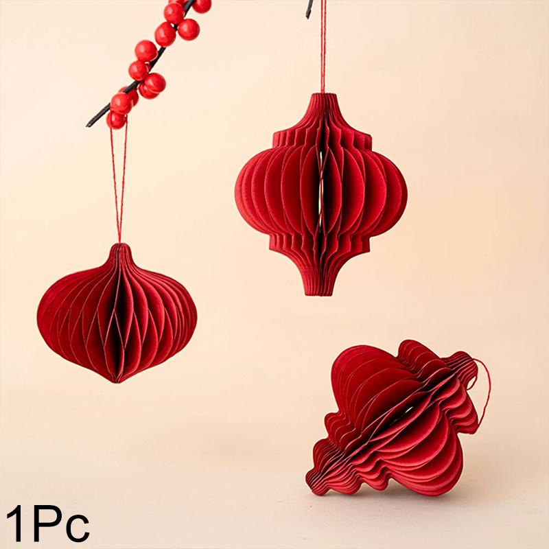 1PC Unfolding Hung Modern Aesthetics Spring Festival Origami Lantern Balcony Eastern Tradition Decorative Magnetic Living Room