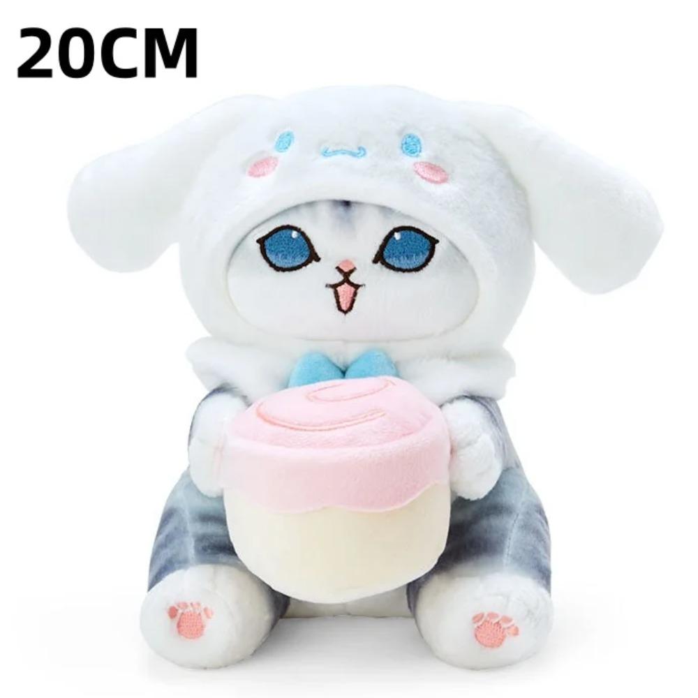 Kawaii Mofusand Kot Rekin Gry Pluszowe Zabawki Plecak Breloczek Kreatywny Uroczy Kreskówkowy Wypchana Lalka Akcesoria Prezent Urodzinowy dla Przyjaciela