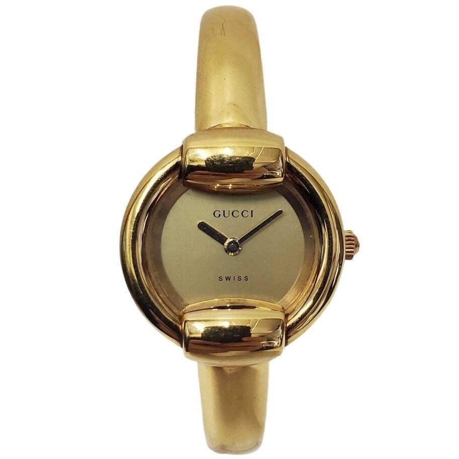 Used GUCCI Gucci Horsebit Bangle Watch 1400L Women s Watch Quartz Gold Dial Working Item [Used Item] 32607K53
