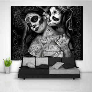 Tapestry skull sofa 75x100