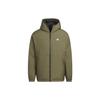 Adidas Reversible Down Jacket With Letter Logo Print and Hood Men Outerwear Black IV7569