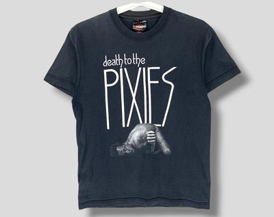 Vintage The pixies morte ai pixies T-Shirt da collezione band rock alternativa americana maglietta punk indie nera Piccola