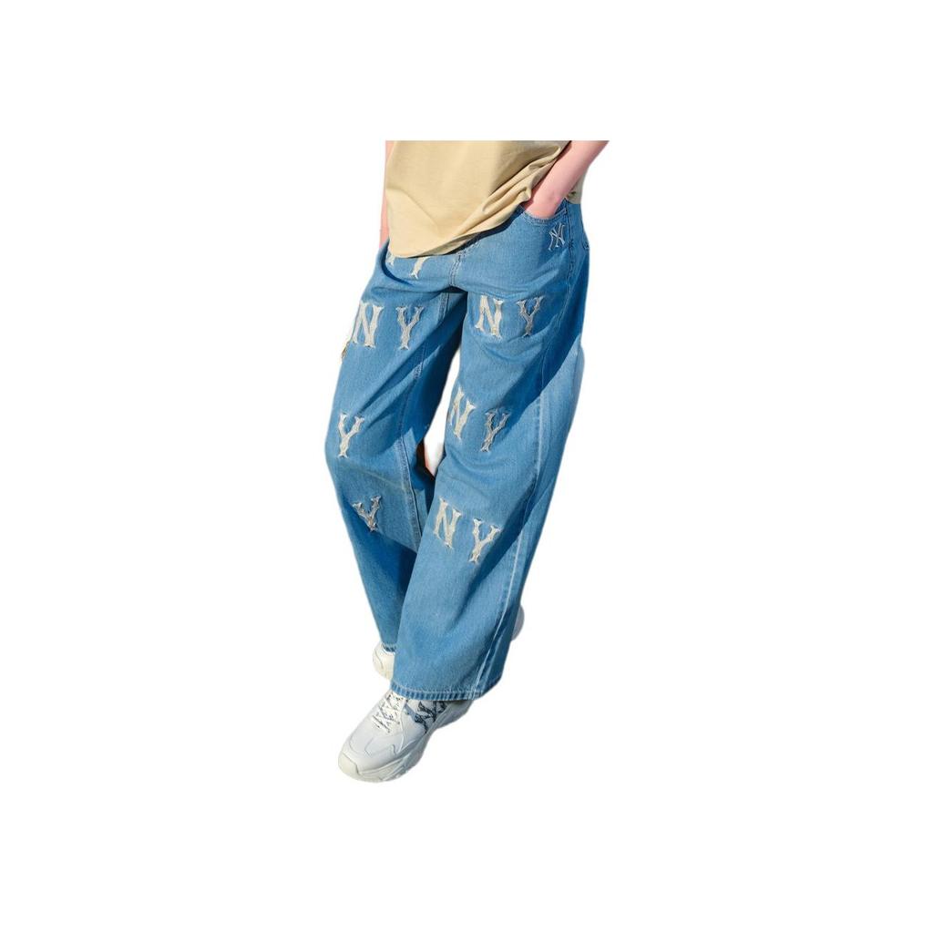 New MLB New York Yankees SS24 Jeans Women's Light Blue 3FDPB0241-50BLL