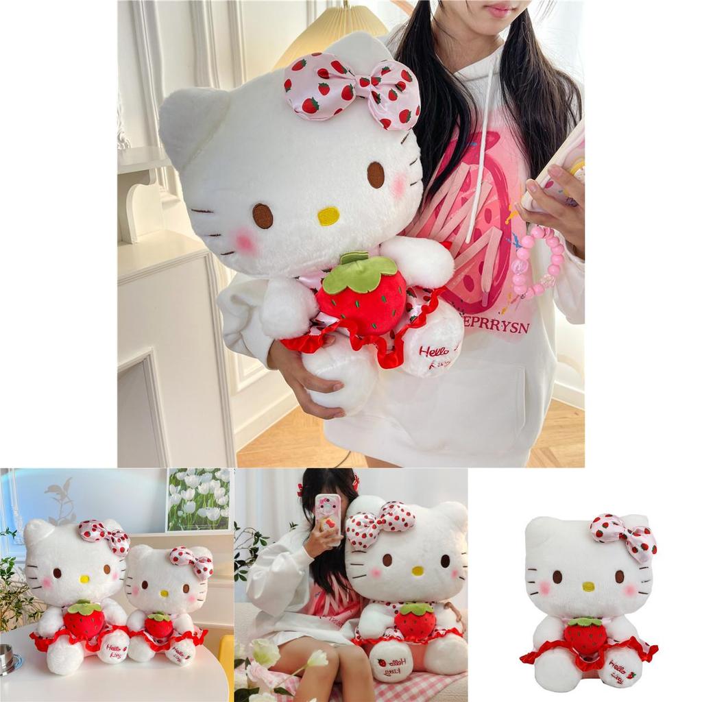 Plush Toy Strawberry Cat Stuffed Animal For Kid And Teens