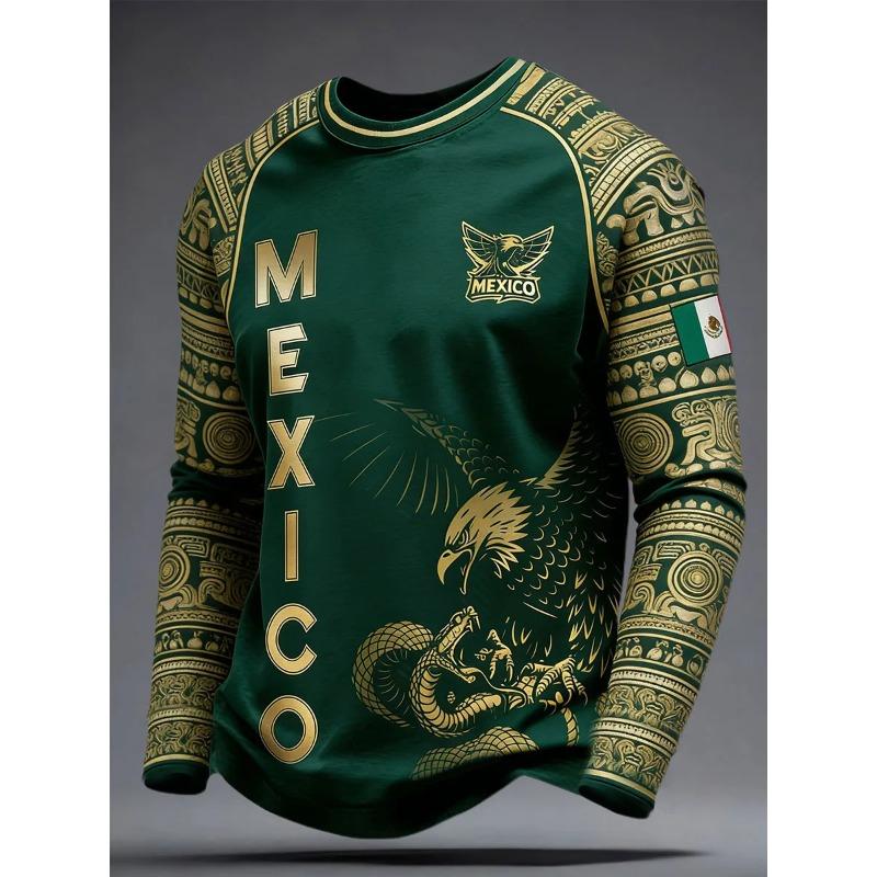 New Mexico Long Sleeve T‑Shirt, 3D Print Football Jersey, Men Sport Tee, Family Casual Daily Wear