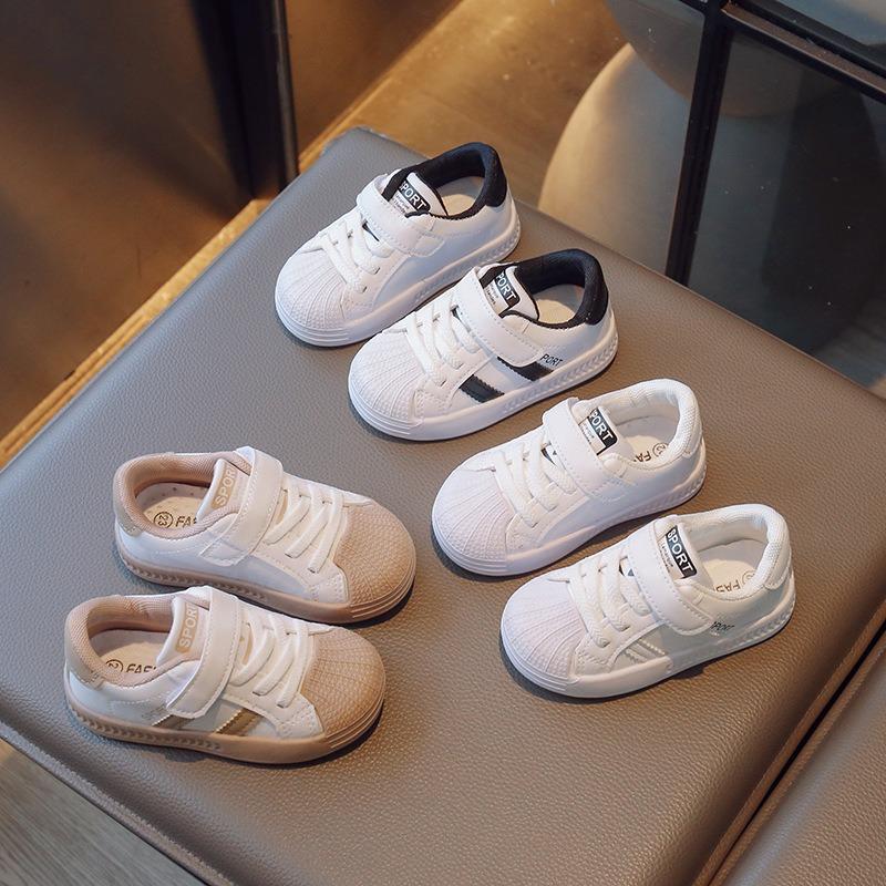 Unisex Kids' Casual Sneakers, Versatile Spring/Autumn Baby Walking Shoes, Children's Kindergarten White Shoes & Infant Footwear.