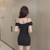 Low-Cut Mesh Sling Bodycon Dress for Women