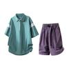 Conjunto Casual, Conjunto de Manga Corta, Conjunto Casual de Dos Piezas para Hombre de Verano