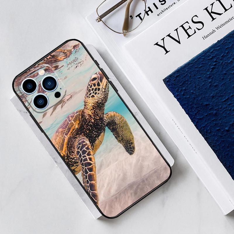 warming green turtles Case For iPhone 17 Air 14 13 12 11 15 16 Pro Max Mini 15 16 Plus 16e Funda Silicone Cover