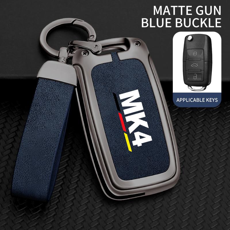 Auto TPU Zinc Alloy Key Case Bag For VW Volkswagen GOLF 4 MK4 Car Key Chain Car Metal Key Shell Interior Decoration Accessories