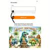 Cute Cartoon Dinosaur Birthday Backdrop, Customizable Name Tropical Jungle Party Background for Boys Room & Photoshoot