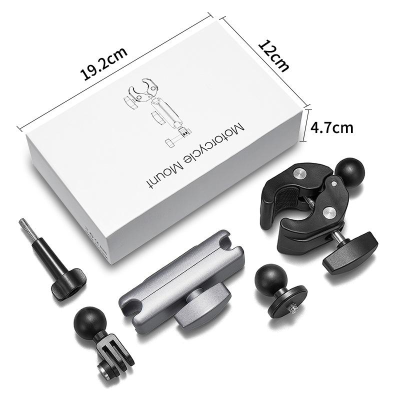 360 Rotating Motorcycle Bike Camera Holder Handlebar Rearview Mirror Mount Bracket For GoPro Hero 13 12 11 10 9 8 Action Cameras