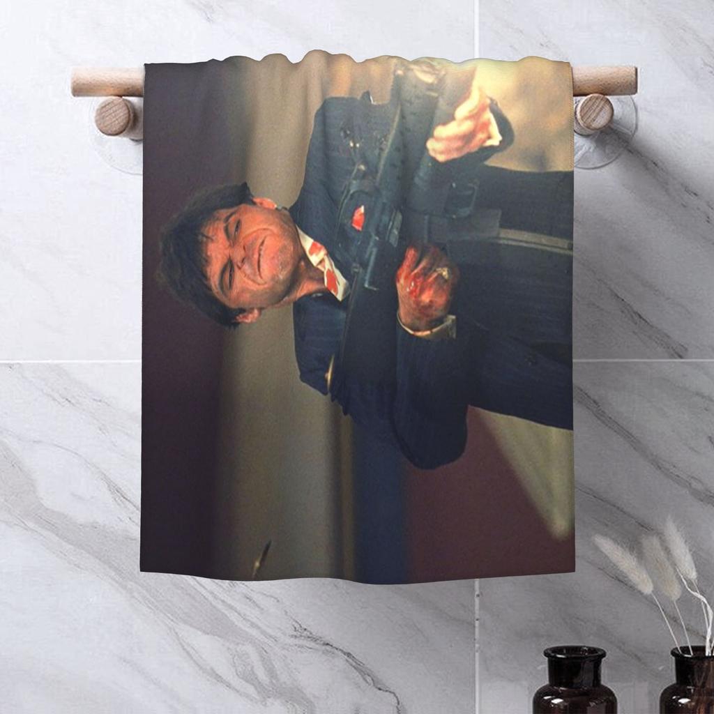 Scarface Tony Montana Shooting Soft Face Towel Quick Dry Pool Bath Cotton Towels Absorbent Quick