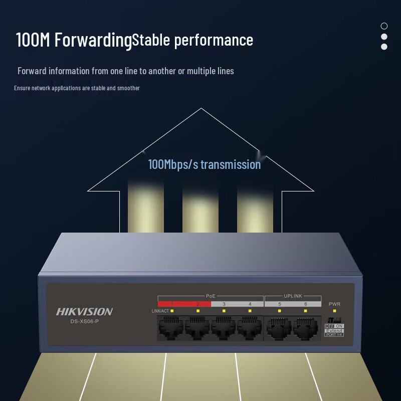 HIKVISION 8-Port Gigabit PoE Switch CN Plug (adapter Included)