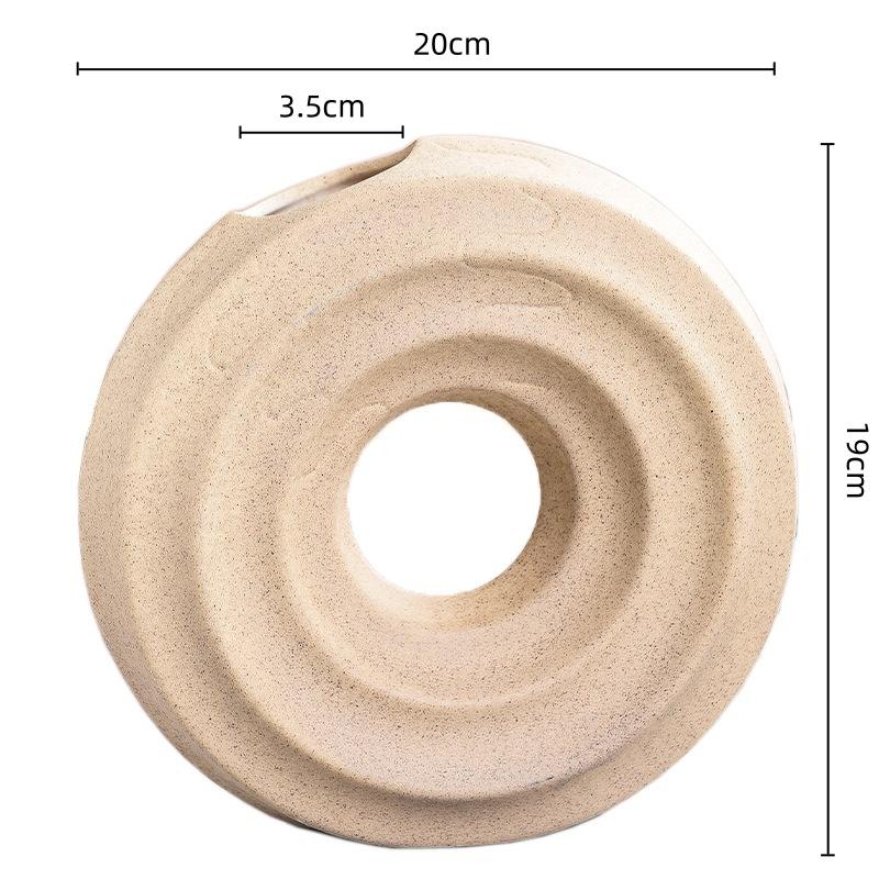 

Керамічна ваза, кругла порожниста дуга, форма кільця, квіткові композиції та вироби ручної роботи, ваза для квітів, аксесуари для прикраси кімнати