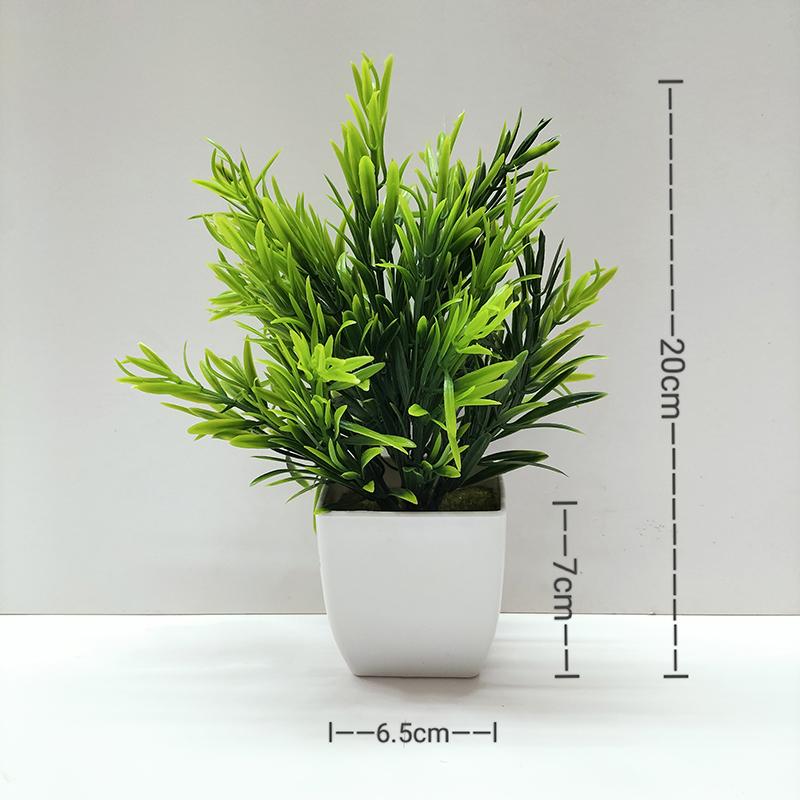 Artificial Plastic Plants Bonsai Small Tree Pot Fake Plant Potted Flower Home Room Table Decoration Garden Arrangement Ornaments