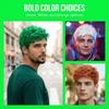 Green White Orange Men Wig with Bangs Natural St. Patrick's Day Wigs  Carnival Party