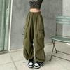 Y2k Cargo Pants Women Streetwear Casual Wide Leg Pants Harajuku Vintage Solid Baggy Straight Trousers Ladies Oversize Sweatpants