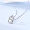 Angel's Wings Feather Necklace 925 Silver Original Blue Eyes Long Chain Link For Mom Women Wedding Party Jewelry Gift