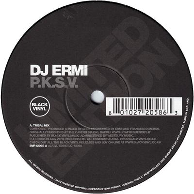 10inch Record DJ ERMI & FRANCESCO MERCK - P.K.S.V. BVR12058 Black Vinyl Rec 2005 US Dance & Electronica Used