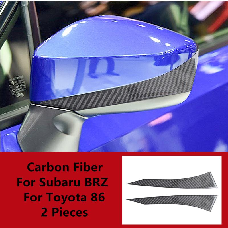 

Углеродное волокно, украшение для зеркала заднего вида автомобиля, накладка, боковое зеркало заднего вида, Декор, наклейка, наклейки для Subaru BRZ для Toyota чёрный