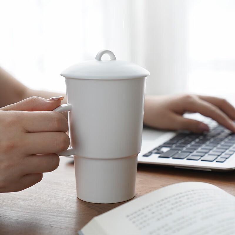 Tasse à thé en céramique Wanqiantang Jingjie Glaçure Sable Blanc