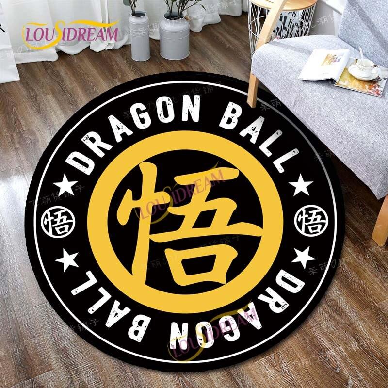 Kulatý kreslený japonský prvek domácí umění měkký protiskluzový koberec počítačová židle dětská herní podložka podlahová rohož dekorativní koberec