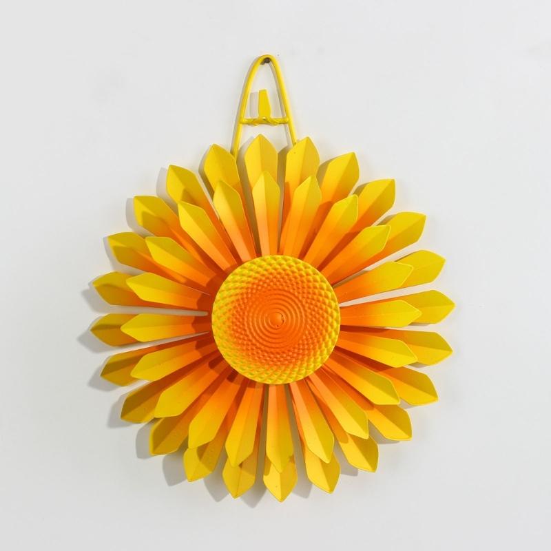 Flower Wind Spinner Windmill Toy Decoration Handheld Pinwheels Decoration Colorful Flower Sculpture For Backyard