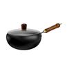 St. Bud 24cm Uncoated Cast Iron Stir-fry & Stew Pot with Lid