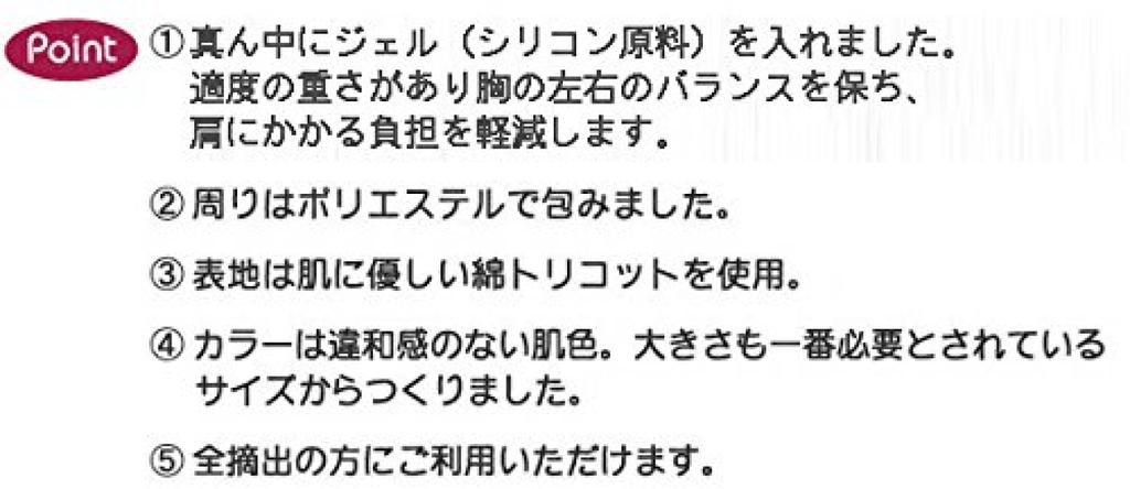 Unoriginal Silicone Pad for Breast New M Size Japanese-made Cancer, PAD-M