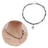 Vintage Beaded Crossed Star Necklace for Women Fashion Aesthetic Y2k Jewelry