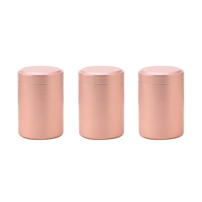 1/3Pcs Mini Metal Box Stainless Steel Tea Can Sugar Coffee Caddy Organizer Household Storage Small Travel Portable Container Jar