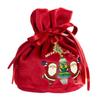 Antlers Christmas Eve Gift Bag Santa Claus Gift Drawstring Pouch Christmas Candy Bag  Home Decor
