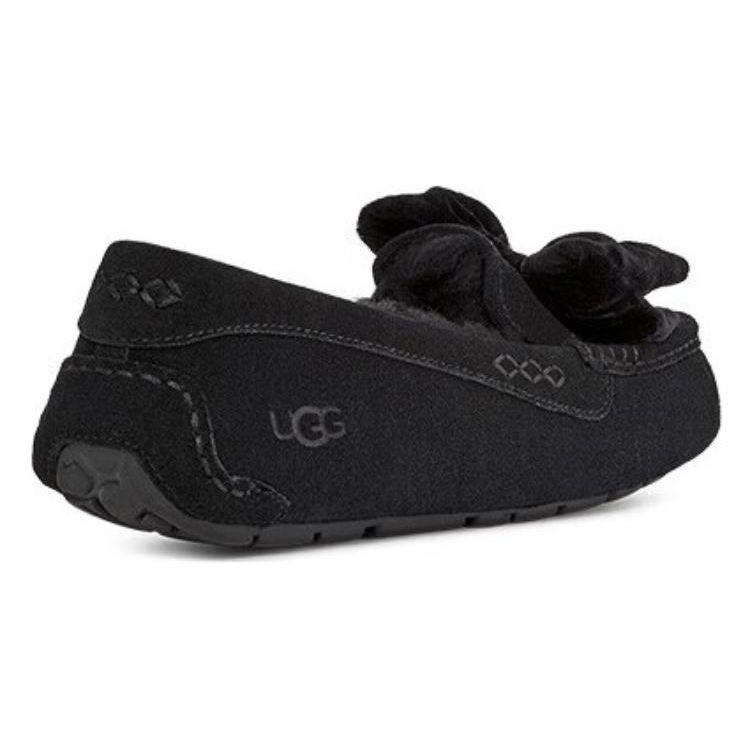 UGG Leisure Ruched Velvet Bow Flat Shoes Women Flats 1138650