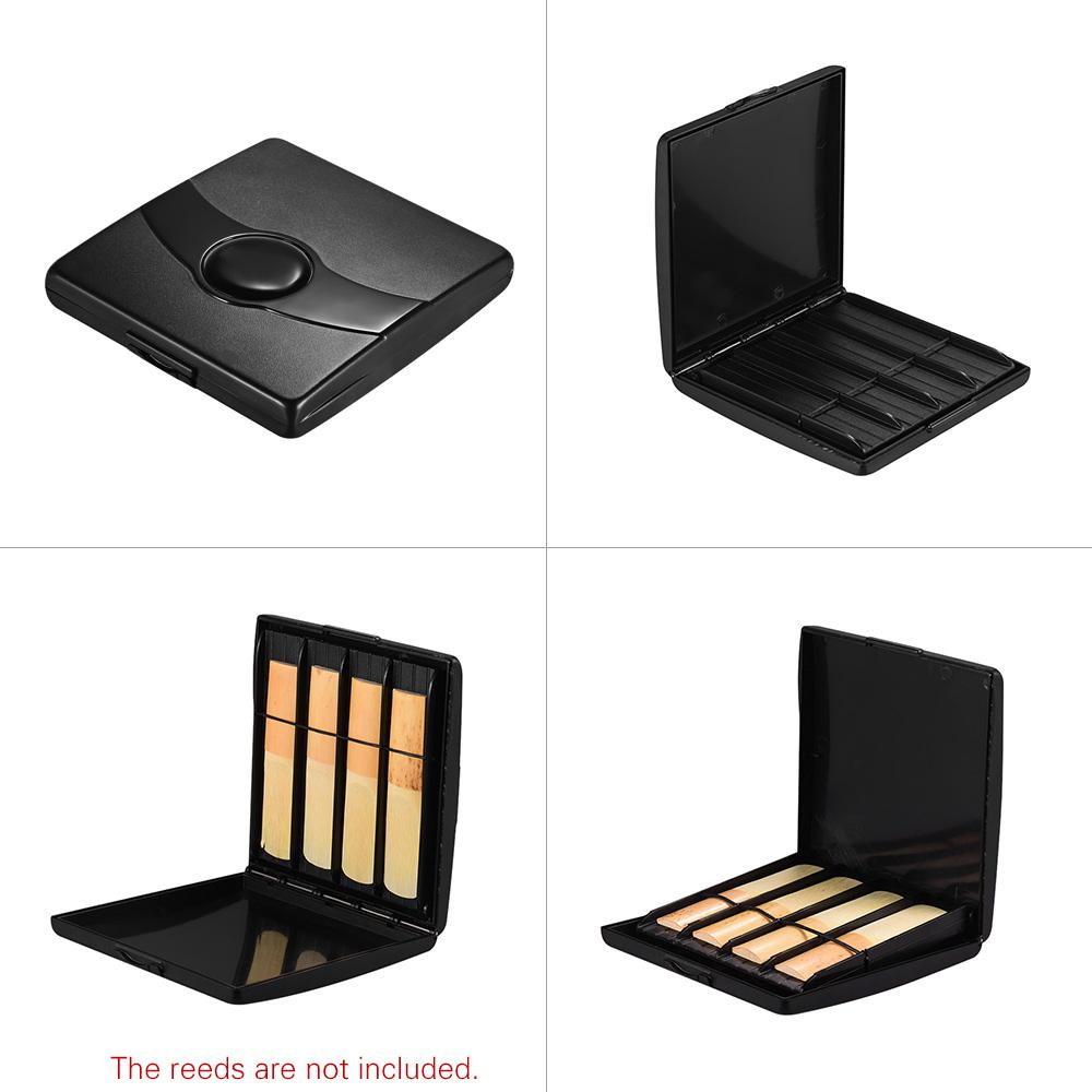 Black Reeds Case Holder Box ABS 8pcs Reeds Capacity for Saxophone Sax Clarinet Reeds