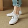 Fashion Women's New Spring and Autumn Square Headed Genuine Leather Carved Lace Up Customized Large Low Heel Blake Single Shoes