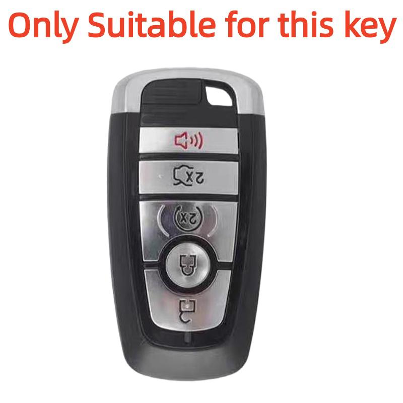 Shell For Ford Explorer Mustang Fusion Escape F150 F250 F350 F450 F550 Ford Raptor 5Buttons Silicone Leather Car Key Case Cover