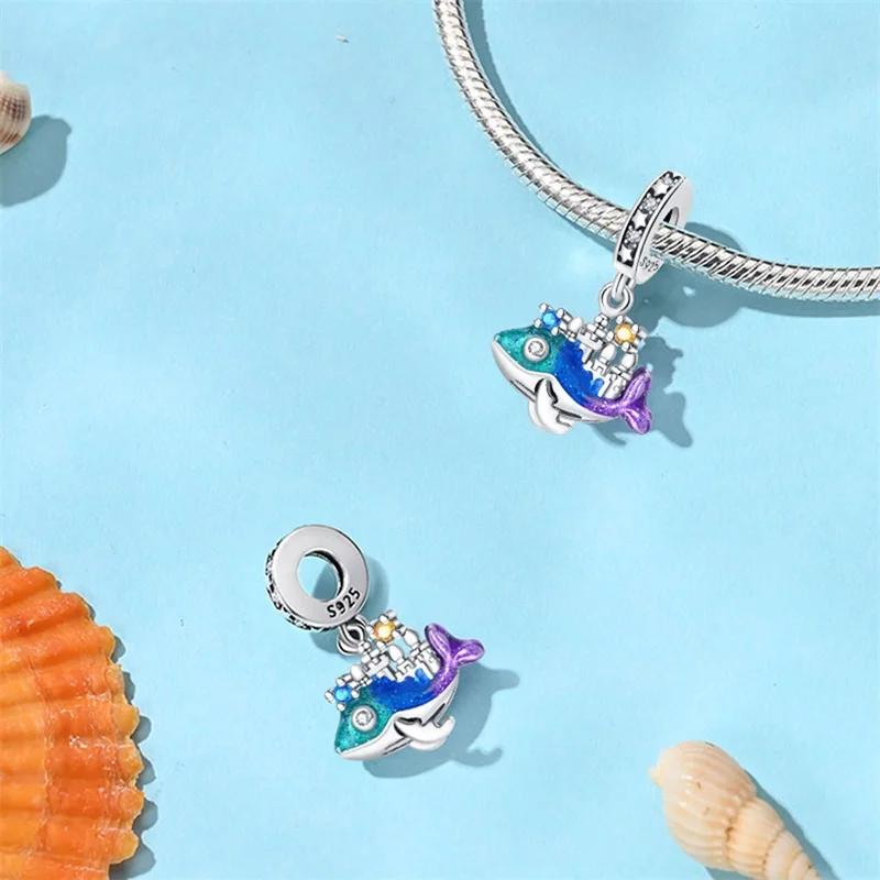 Kupfer Krabben Ozean Serie Blaue Schildkröte Seestern Muschel Passen Original Armband Charms Für Frauen DIY Feinschmuck Geschenke