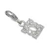 2C Baby Charm Pendant Top K18 White Gold/diamond 1.6g Women Used