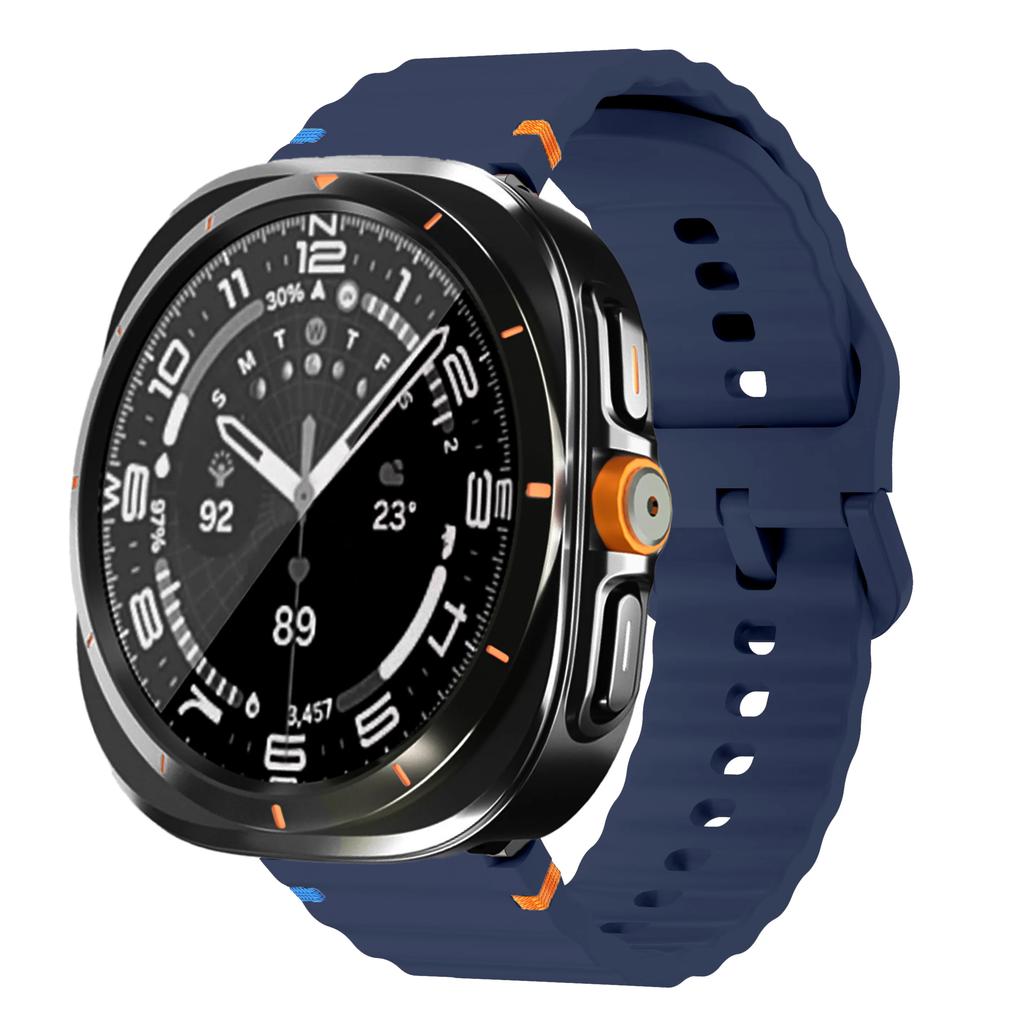 Bracelet+Changer en Boîtier Ultra pour Samsung Galaxy Watch 7 6 40 44mm Mettre à niveau vers Galaxy Watch Ultra 47 Protecteur d'Écran en Verre Trempé